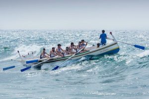 Group of men in boat